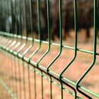 3 Fold Powder Coated 3D Wire Fence Ral 6005 Green 50 X 100 MM For Courtyard
