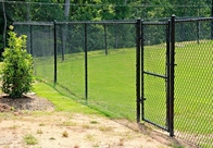 Black Electro Zinc Cyclone Wire Mesh Fence Panel For Sport Game