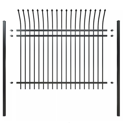 Powder Coated Tubular Steel Fence Metal For Homes And Garden